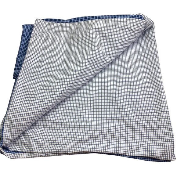 Ikea 365 Risp Duvet Cover Set Blue White Grid Geometric Pattern 60x80" 80s Style - Picture 3 of 4